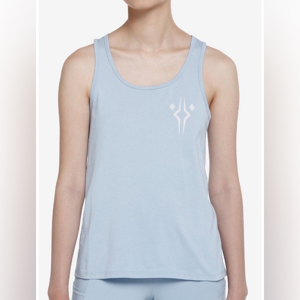 NWT Small Her Universe Star Wars Ahsoka Tano Tank Top Baby Blue Mesh Workout